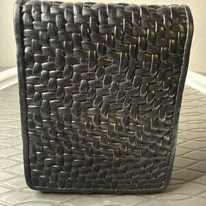 Braided Leather Card Case Wallet